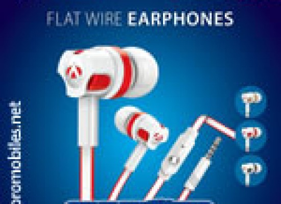 Flat wire Earphones