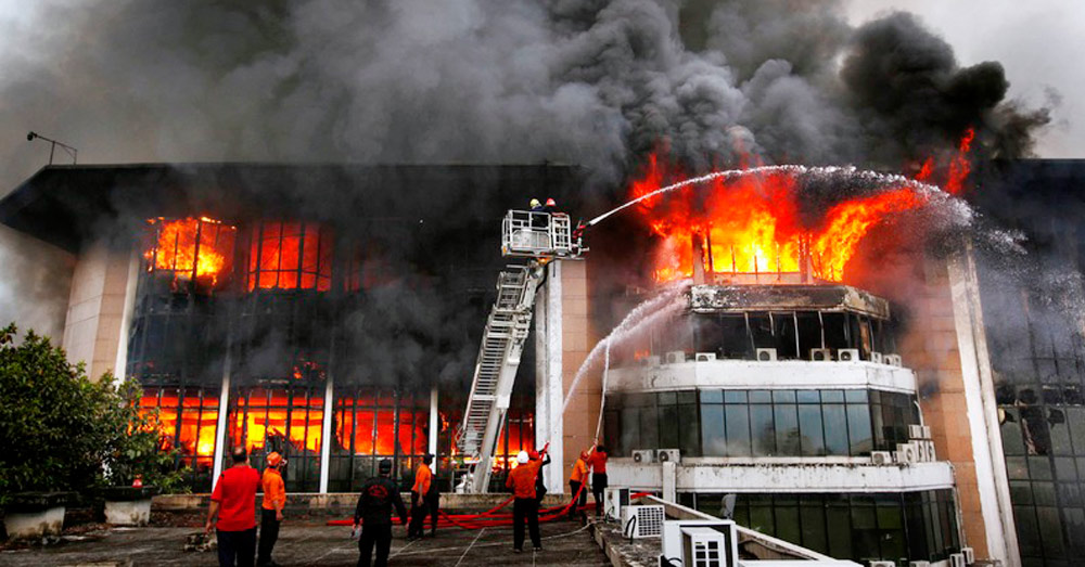 STP 1 on fire in ISB