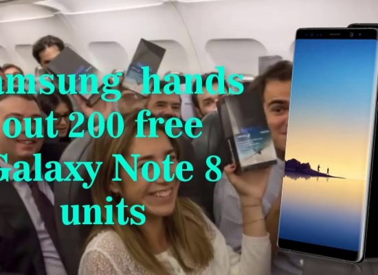 Samsung Spain hands out free Galaxy Note 8 on a domestic flight