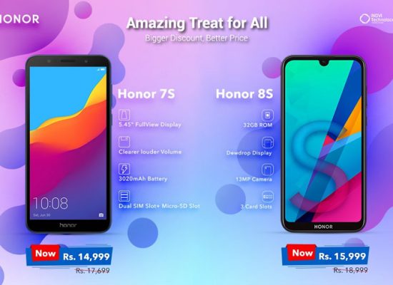 Buy Honor 8s and 7s & get 3k discount
