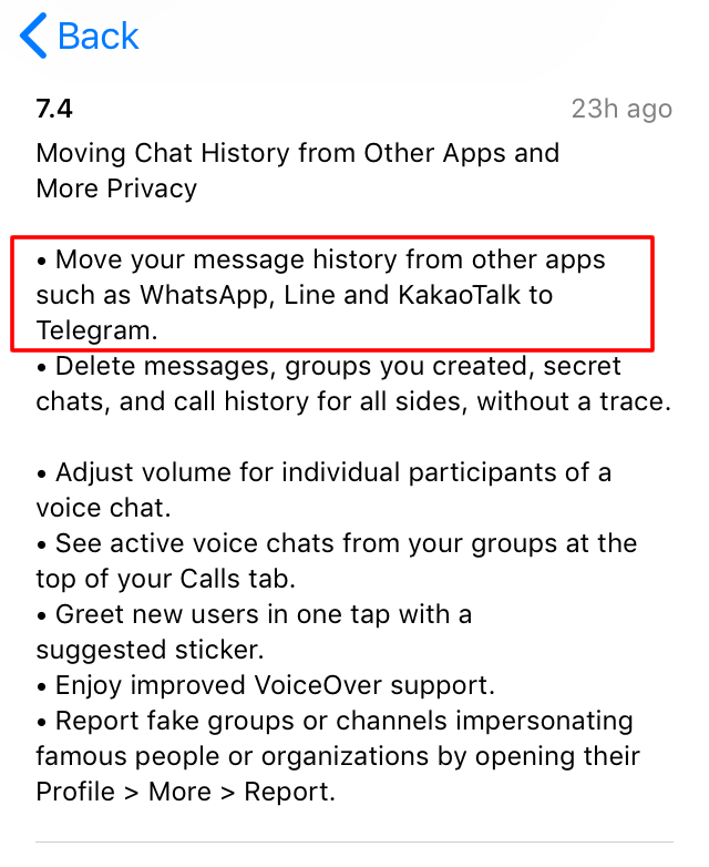 telegram whatsapp import